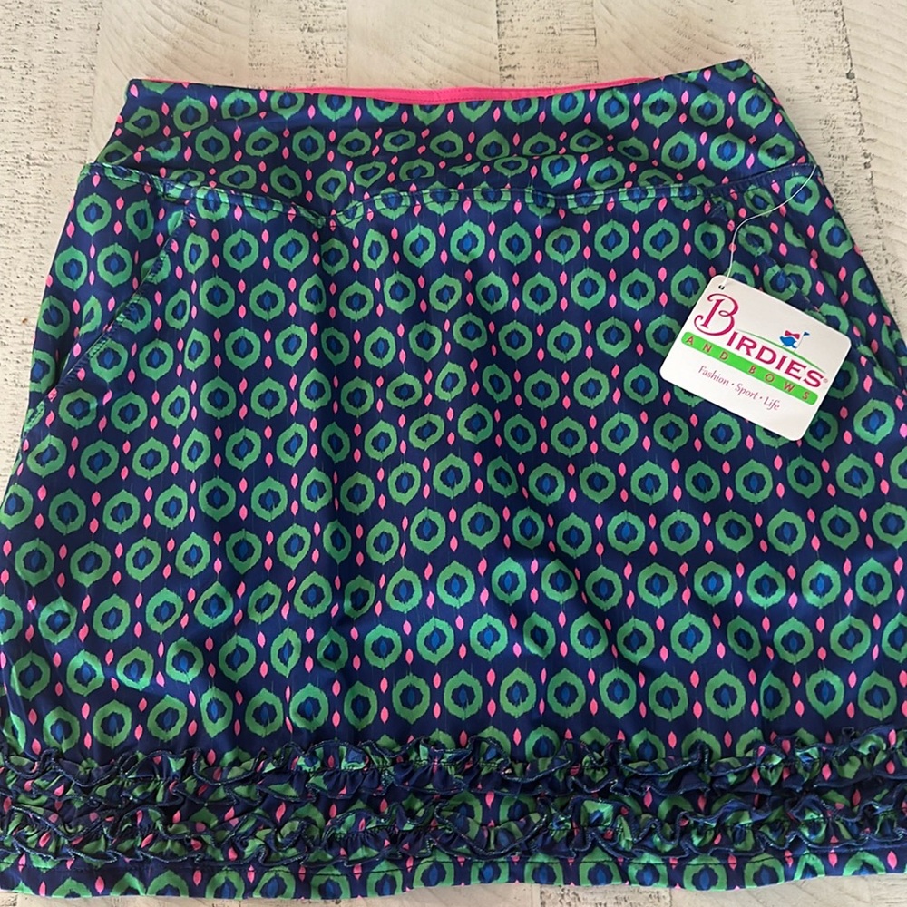 Birdies and Bows Golf Skort size small
